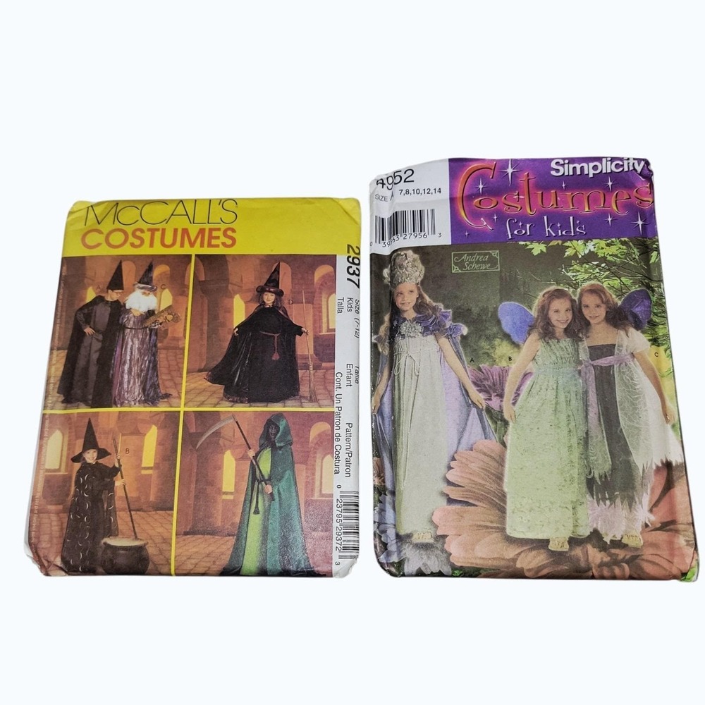 Sewing Patterns Kids Costumes McCalls 2937 & Simplicity 4952 Lot 2 Uncut